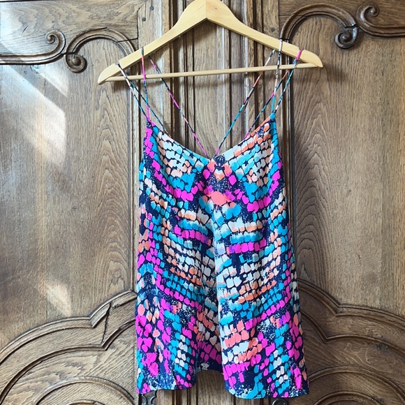 Alice & Trixie Silk Top Multicolor Reptile Print - Picture 4 of 12